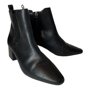 Nic + Zoe Black Chelsea Ankle Stacked Block Heeled Booties 7